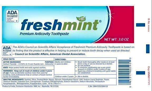Freshmint Premium Anticavity